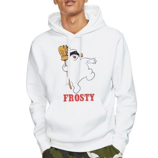 Hoodie White Funny Frosty the Snowman Shirt