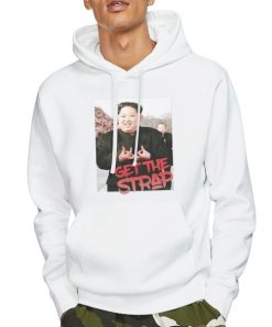 Hoodie White Kim Jong Un Blood Sign Get the Strap 50 Cent Shirt