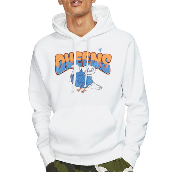 Pigeon Let's Go Mets Queens Shirt 4 Hoodie White Pigeon Let's Go Mets Queens
