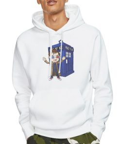 Hoodie White Retro Vintage Doctor Who T Shirt