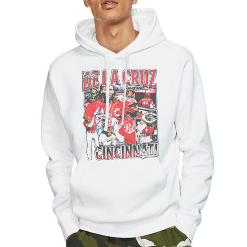 Hoodie White Vintage Cincinanati Reds Elly De La Cruz