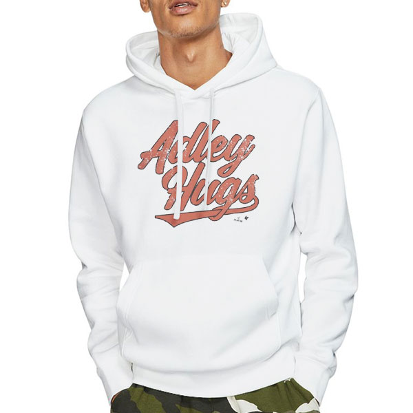 Vintage Logo Writing Adley Hugs T Shirt 3 Hoodie White Vintage Logo Writing Adley Hugs