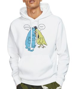 Hoodie White Vintage Pussy Chicken