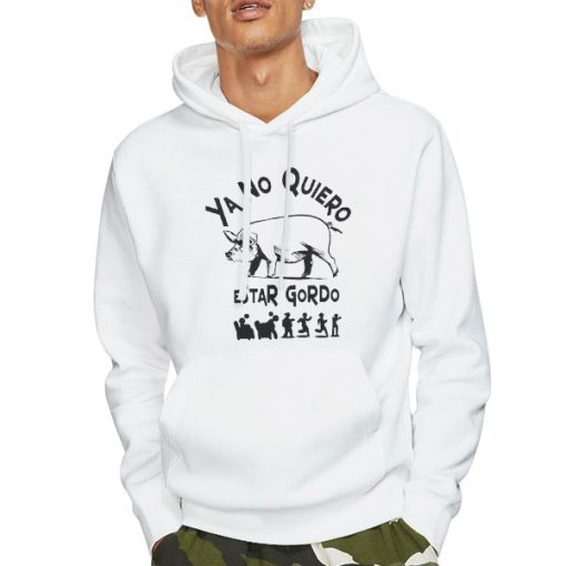 Hoodie White Vintage Ya No Quiero Estar Gordo Shirt