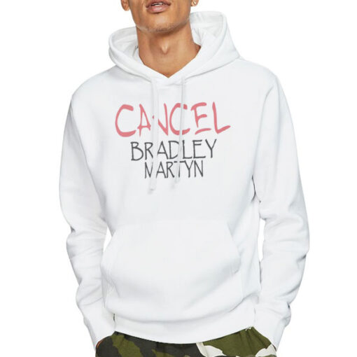 Hoodie White Words of Protest Cancel Bradley Martyn Shirt