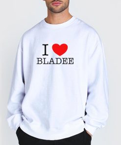 Sweatshirt White I Heart Bladee