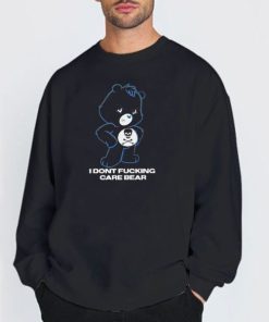 Sweatshirt black I dont Fucking Care Bear