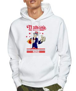 Hoodie White Joey Chestnut Nathan’s Hot Dog Eating Contest 2021