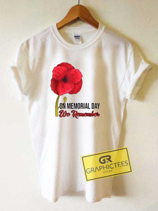 Memorial Day Red Floral Tee Shirts