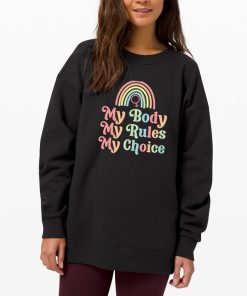 Sweatshirt black My Body My Rules My Choice