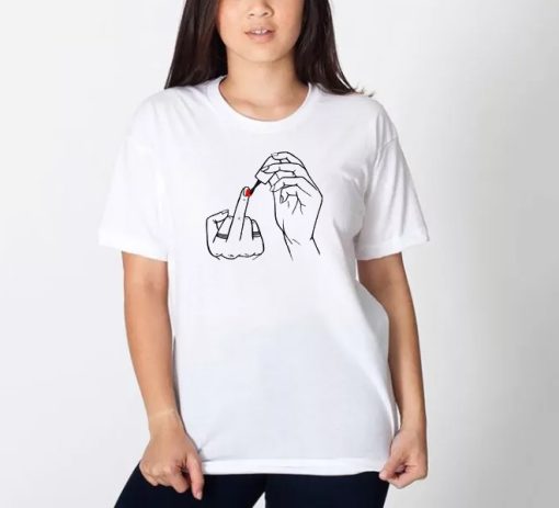 Nail Polish Organic Cotton Feminist T Shirt