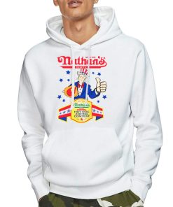 Hoodie White Nathans Hot Dog Eating Contest 4th of July Joey Chestnut Champion