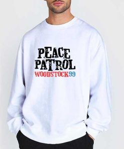 Sweatshirt White Peace Patrol Woodstock 99
