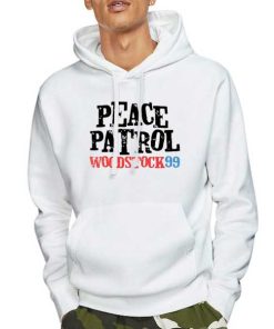 Hoodie White Peace Patrol Woodstock 99