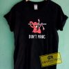 Pink Flamingo Dont Panic Tee Shirts