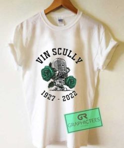 Rip Vin Scully Microphone Rose 1927 2022 T Shirt