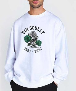 Rip Vin Scully Microphone Rose 1927 2022 T Shirt 6 Sweatshirt White Rip Vin Scully Microphone Rose 1927 2022