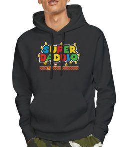 Hoodie Black Super Daddio Father Day Gift