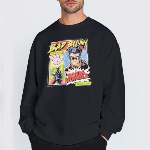 Sweatshirt Black Bad Bunny WWE Royal Rumble 2021