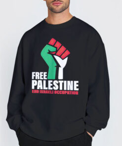 Sweatshirt Black Free Palestine End Israeli Occupation