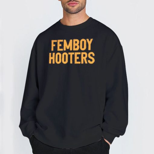Sweatshirt Black Funny Femboy Hooters Shirt