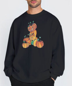 Sweatshirt Black Funny Halloween Pumpkin Patch