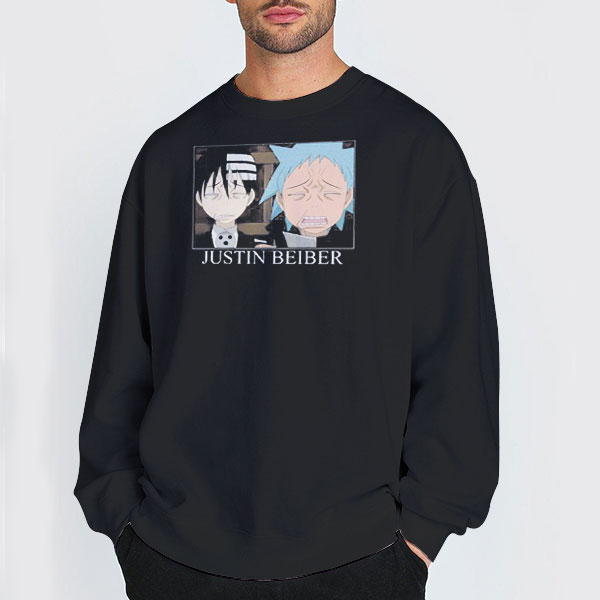Funny Justin Bieber Soul Eater Shirt 2 Sweatshirt Black Funny Justin Bieber Soul Eater Shirt