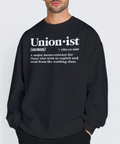 Sweatshirt Black Funny Logo Letter Union