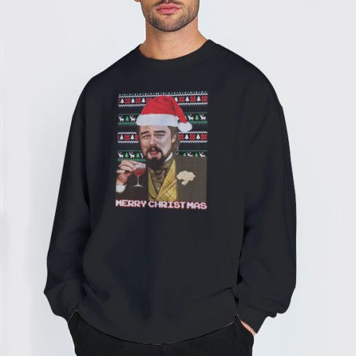 Sweatshirt Black Leonardo Dicaprio Laughing Meme Christmas T Shirts