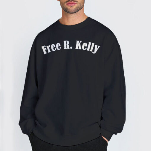 Sweatshirt Black Letter Logo Free R Kelly