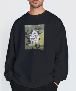 Sweatshirt Black Logo Camo Anti Social Social Club