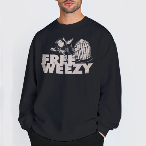 Sweatshirt Black Rare Lil Wayne Birdcage Free Weezy