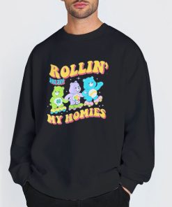 Sweatshirt Black Rollin with My Homies Care Bears Graphic Shirt