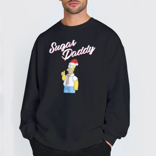 Sweatshirt Black The Homer Simpson Sugar Daddy Shirt