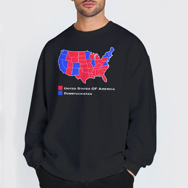United States 2016 Election Map Shirt 2 Sweatshirt Black United States 2016 Election Map Shirt