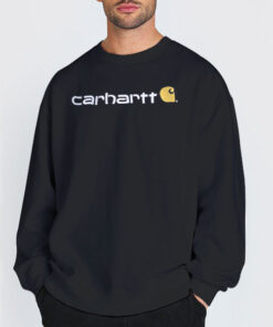 Sweatshirt Black Vintage Carhartt Signature Logo