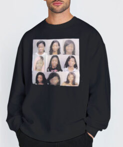 Sweatshirt Black Vintage City Girls Jt Mugshot