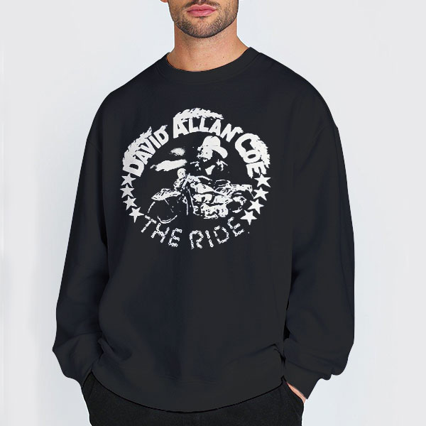 Vintage the Ride Harley David Allan Coe Shirt 2 Sweatshirt Black Vintage the Ride Harley David Allan Coe