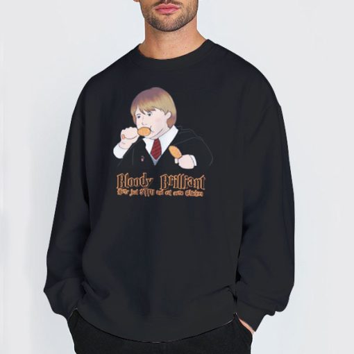 Sweatshirt Black Weasley Ron Eating Chicken Shirt