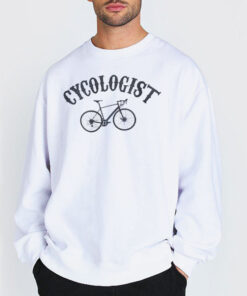 Sweatshirt white Cycologist Funny Cycling Phsychologist Pun Shirt
