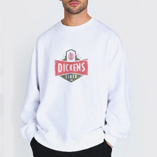 Sweatshirt white Distressed Look Dickens Cider T Shirt