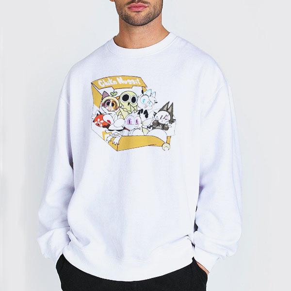 Funny Box Chikn Nuggit Merch Shirt 2 Sweatshirt white Funny Box Chikn Nuggit Merch