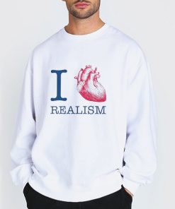 Sweatshirt white I Heart Realism Quotes Shirt