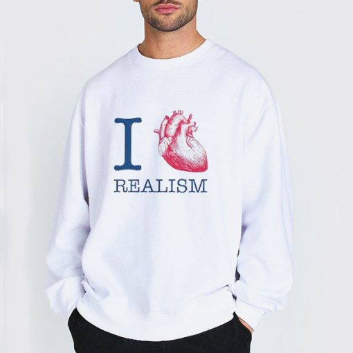 Sweatshirt white I Heart Realism Quotes Shirt