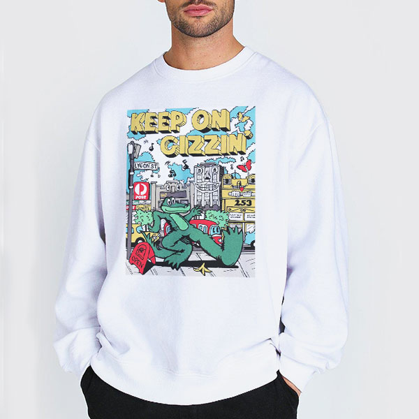Keep on Gizzin King Gizzard and the Lizard Wizard Shirt 2 Sweatshirt white Keep on Gizzin King Gizzard and the Lizard Wizard Shirt