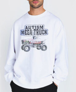 Kelvin Walterson Autism Mega Truck Shirt 5 Sweatshirt white Kelvin Walterson Autism Mega Truck