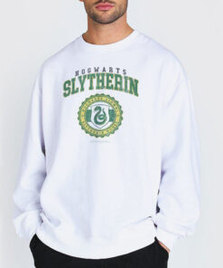 Sweatshirt white Logo Slytherin Hogwarts Varsity