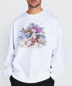 Sweatshirt white One Piece Anime Bonney Drying Her