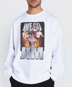 Sweatshirt white Parody Photo We Go Jim