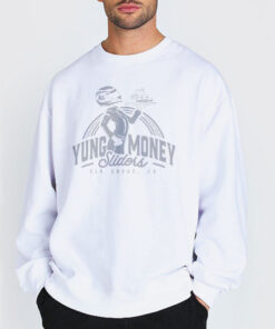 Sweatshirt white Sliders Elk Grove Ca Kyle Larson Yung Money Shirt